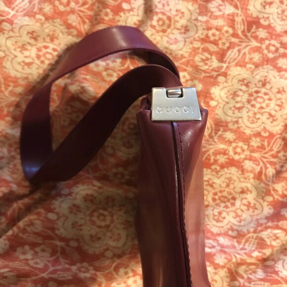 VINTAGE GUCCI RED WINE LEATHER - PURCHASED IN ROMA, ITALIA - Picture 8 of 8